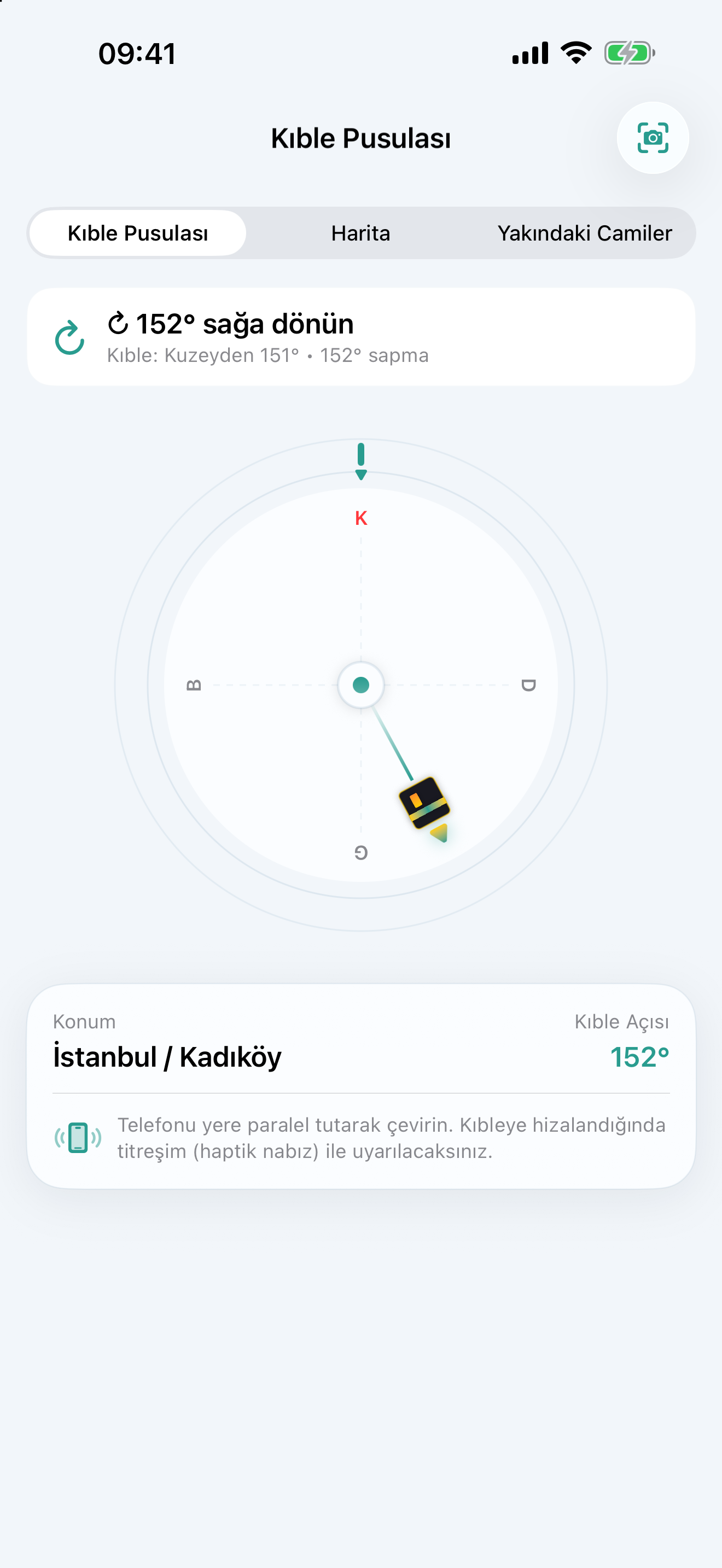 Haptik Kıble Pusulası ve Cami Keşfi